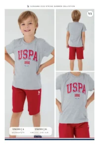 US Polo Assn. Base. Polo Assn 1351 Original Written Boy's Bermuda Suit - Image 6