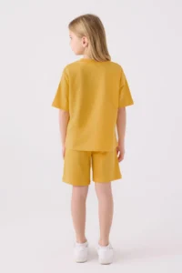 US Polo Assn. U.s. Polo Shirt Assn Girls' Yellow Bermuda Set - Image 5