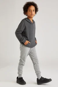 DeFacto Boy's Hooded Kangaroo Pocket Soft Fuzzy Sweatshirt - Image 2