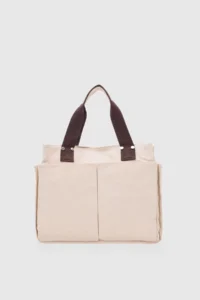 Shule Bags Milano Canvas Briefcase Bitter Brown