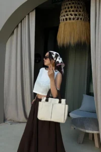 Shule Bags Milano Canvas Briefcase Bitter Brown - Image 6