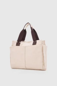 Shule Bags Milano Canvas Briefcase Bitter Brown - Image 7
