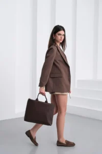 Shule Bags Didas Shoulder and Briefcase Bitter Brown - Image 4