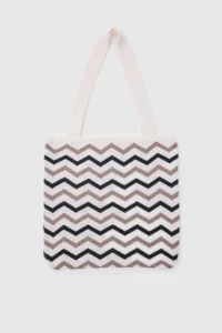 Shule Bags Velza Knitwear Shoulder Bag Cream