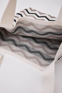 Shule Bags Velza Knitwear Shoulder Bag Cream - Image 4