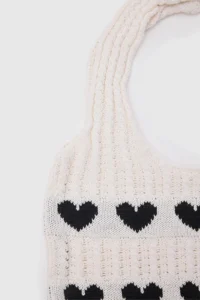Shule Bags Tilda Knitwear Shoulder Bag Ecru - Image 3