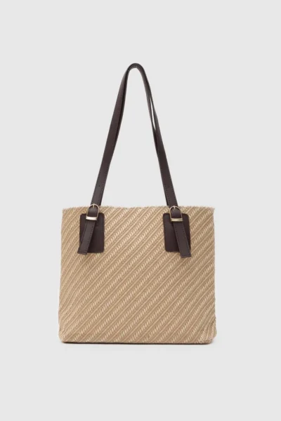 Shule Bags Valenne Wicker Omuz Bag Kahve