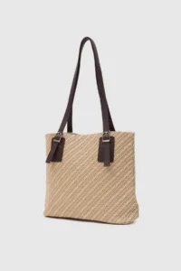 Shule Bags Valenne Wicker Omuz Bag Kahve - Image 2