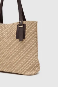 Shule Bags Valenne Wicker Omuz Bag Kahve - Image 3
