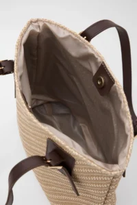 Shule Bags Valenne Wicker Omuz Bag Kahve - Image 5