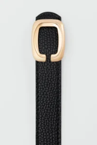 Shule Bags Rectangular Shaped Faux Leather Belt Black - Image 3