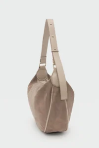 Shule Bags Poppin Suede Shoulder Bag Mink - Image 4