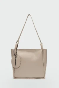 Shule Bags Chiara Charm Shoulder Bag Beige