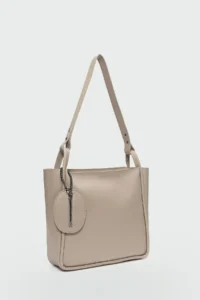 Shule Bags Chiara Charm Shoulder Bag Beige - Image 3