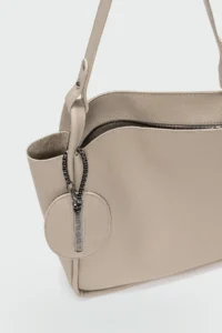 Shule Bags Chiara Charm Shoulder Bag Beige - Image 6