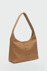 Shule Bags Moka Troklu Suede Shoulder Bag Camel - Image 2