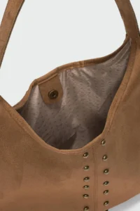 Shule Bags Moka Troklu Suede Shoulder Bag Camel - Image 3