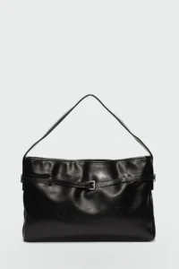 Shule Bags Giulio Belt Detailed Shoulder Bag Black