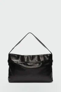 Shule Bags Giulio Belt Detailed Shoulder Bag Black - Image 5