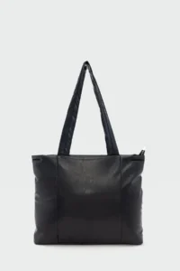 Shule Bags Morgan Leather Shoulder Bag Black - Image 5