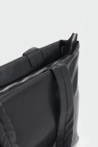 Shule Bags Morgan Leather Shoulder Bag Black - Image 6