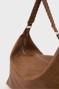 Shule Bags Polly Braided Casual Shoulder Bag Tan - Image 8