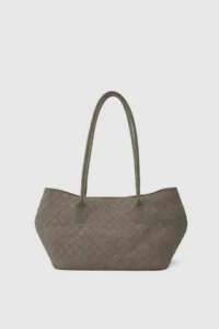 Shule Bags Veneta Suede Shopper Shoulder Bag Mink