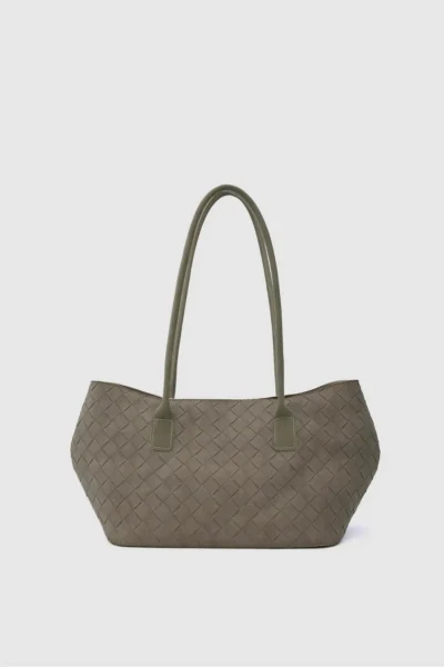 Shule Bags Veneta Suede Shopper Shoulder Bag Mink