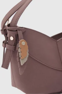 Shule Bags Low Asymmetric Suede Crossbody Bag Kahve - Image 4