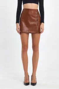 Ceylen Rope with accessories Leather Skirt