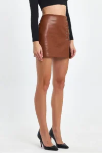 Ceylen Rope with accessories Leather Skirt - Image 2