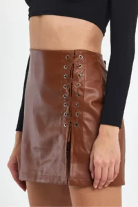 Ceylen Rope with accessories Leather Skirt - Image 4