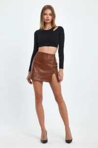 Ceylen Rope with accessories Leather Skirt - Image 5