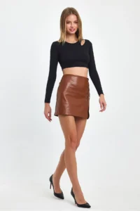 Ceylen Rope with accessories Leather Skirt - Image 6