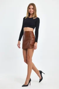 Ceylen Rope with accessories Leather Skirt - Image 7