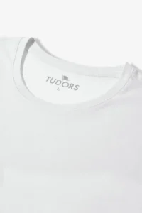 Tudors Unisex Pack of 3 Black-White-Stone Color Slim Fit Narrow Cut 100% Cotton Crew Neck T-Shirt - Image 3