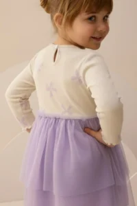 Minipodyum Glitter Printed Tulle Girls' Dress - Image 2
