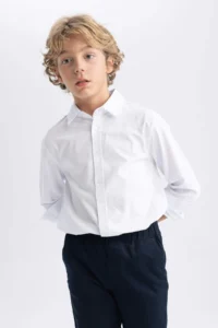 DeFacto T8853a6-fw Boys' Long Sleeve Shirt