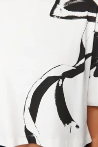 Edit by Trendyol White Regular Knitting T-Shirt - Image 3