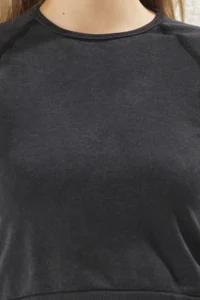 TRENDYOLMİLLA Black Seamless Crop Knitting Suitable Sports Top/Blouse - Image 4