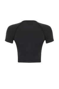 TRENDYOLMİLLA Black Seamless Crop Knitting Suitable Sports Top/Blouse - Image 7