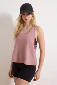 TRENDYOLMİLLA Black-Dusty Rose 2 Sets Micro Material Knitting Sports T-Shirt - Image 2