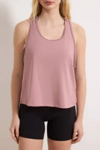 TRENDYOLMİLLA Black-Dusty Rose 2 Sets Micro Material Knitting Sports T-Shirt - Image 3