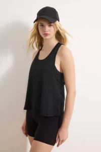 TRENDYOLMİLLA Black-Dusty Rose 2 Sets Micro Material Knitting Sports T-Shirt - Image 7