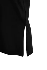 TRENDYOLMİLLA Black Micro Material Slit Detailed Knitting Sports T-Shirt - Image 6