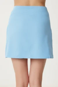 Happiness İstanbul Women's Sky Blue Pocket Detailed Mini Woven Skirt - Image 4