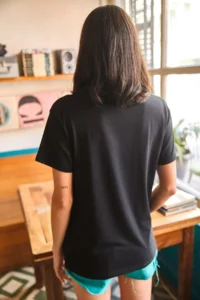 Olalook Women Black Ocean T-Shirt - Image 5