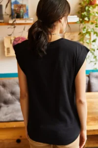 Olalook Women's Black Underarm Piece Bat T-shirt - Image 5