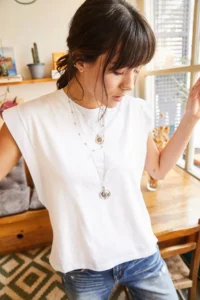 Olalook Women's White Underarm Piece Bat T-shirt - Image 4