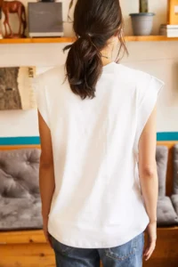 Olalook Women's White Underarm Piece Bat T-shirt - Image 6